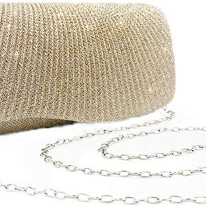 Stylish Pleated Glitter Clutch - Mini Handbag for Weddings & Cocktail Parties